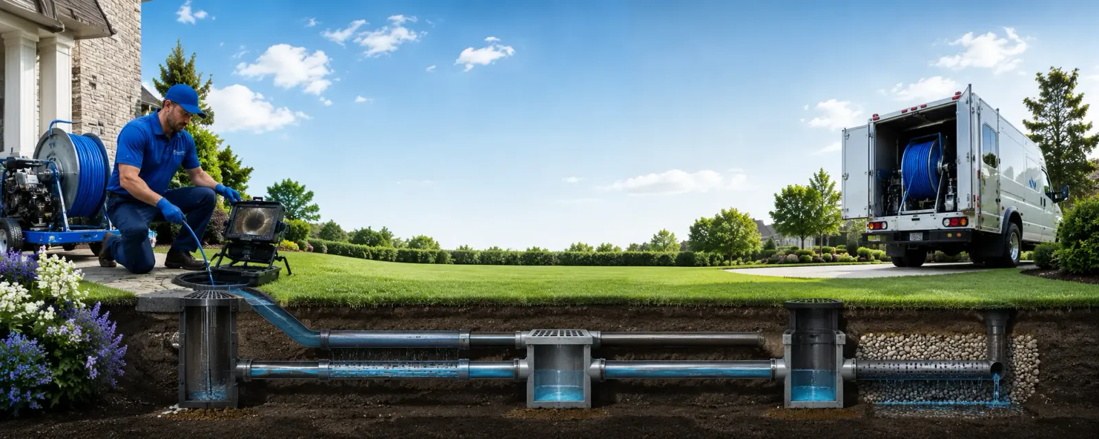 Outdoor drain cleaning information for Newton, MA